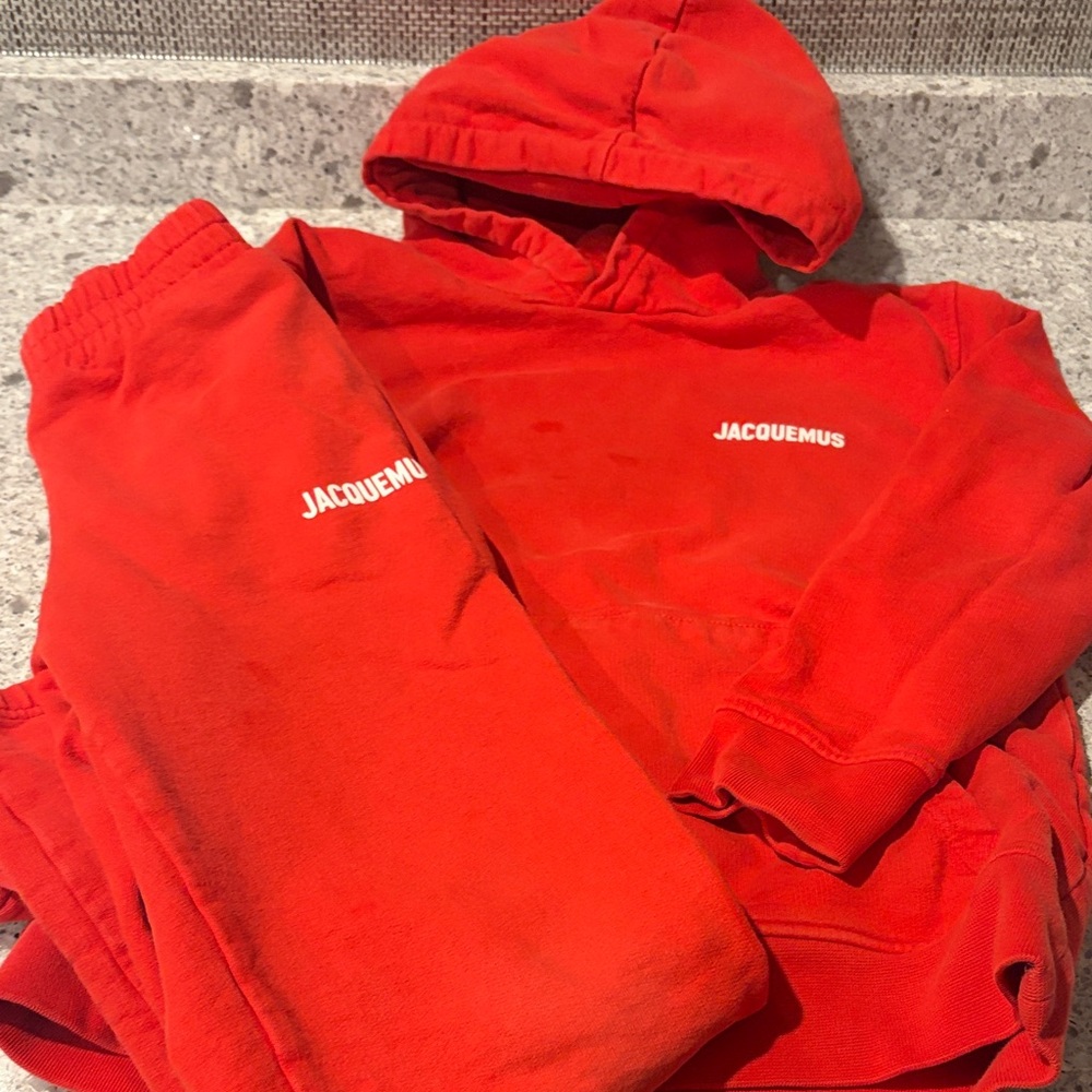 Jacquemus Vibrant Red Hoodie and Joggers